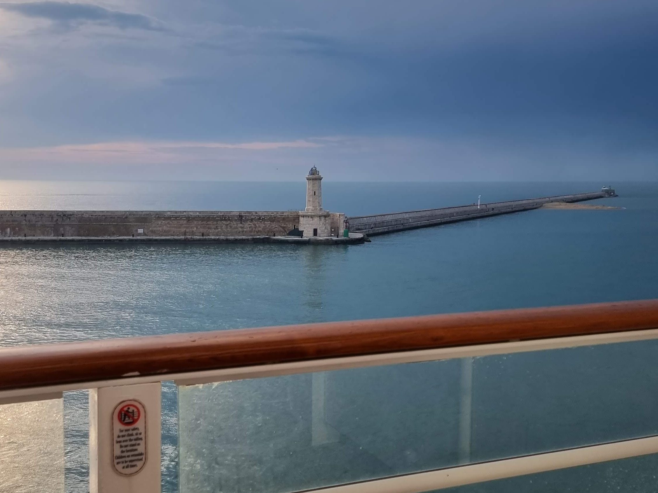 View from the verandah as we sailed out of Livorno