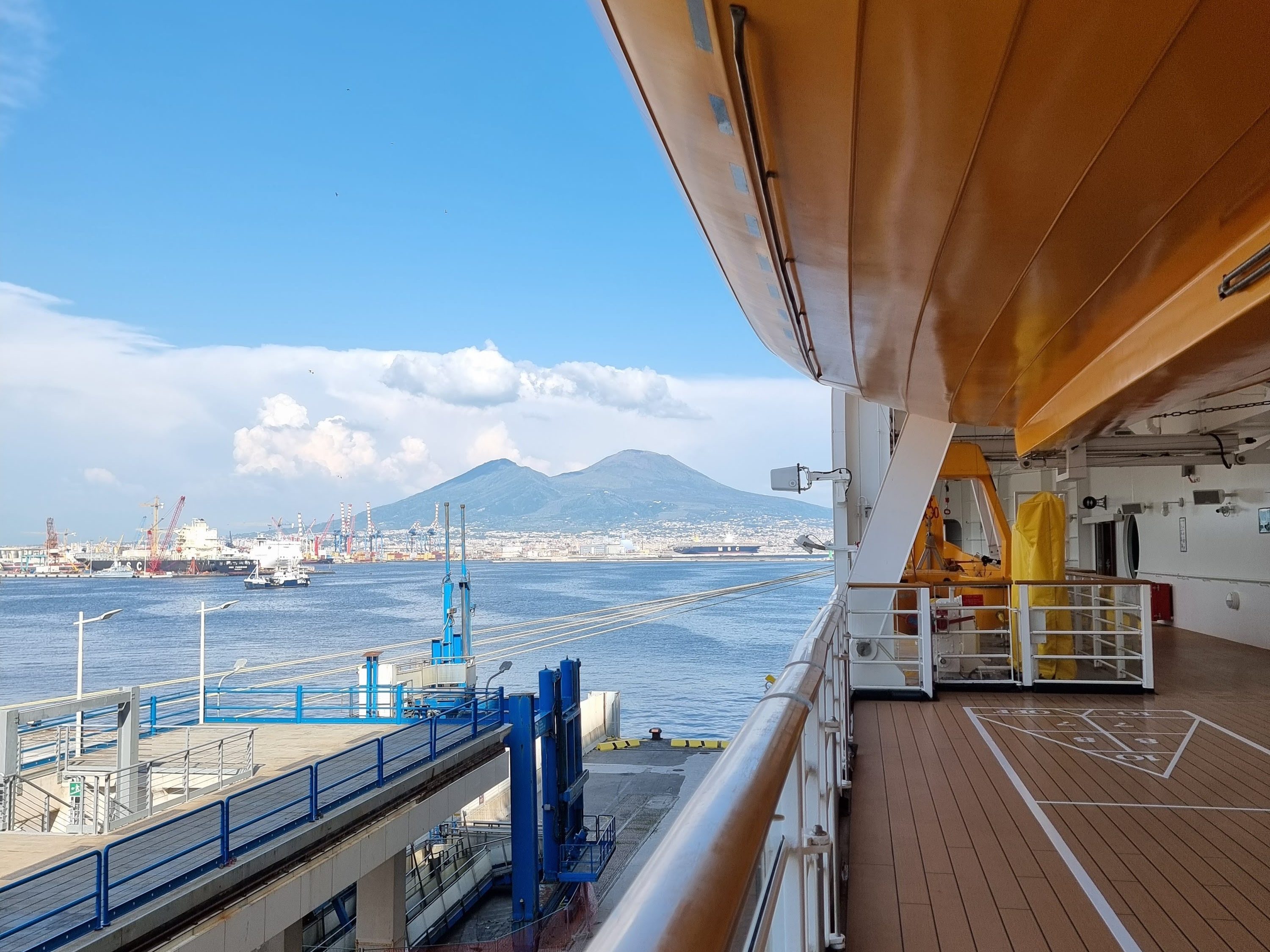 Mt Vesuvius, as seen from deck 4 on the Disney Dream