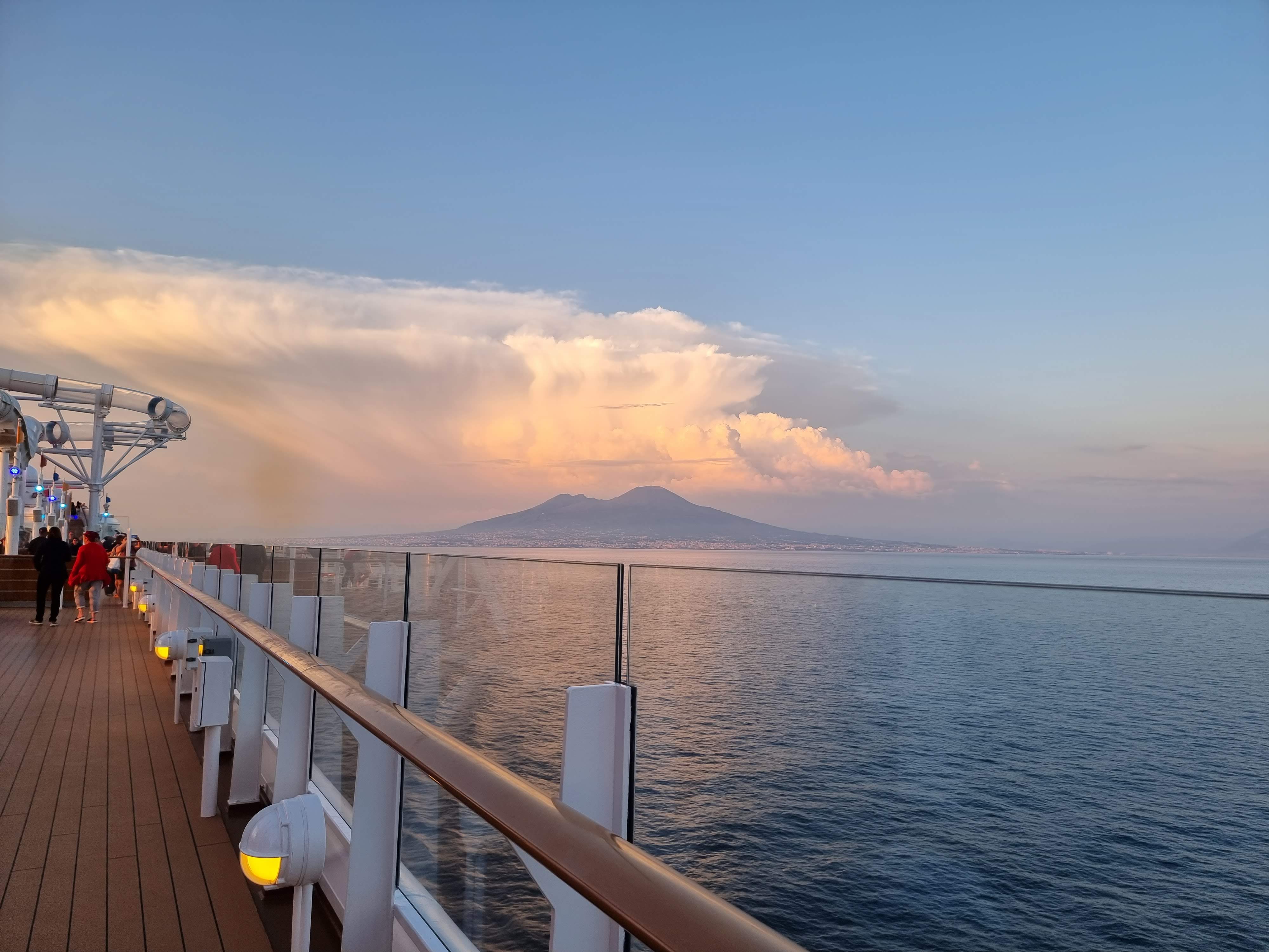 Mt Vesuvius from the top deck of the Disney Dream