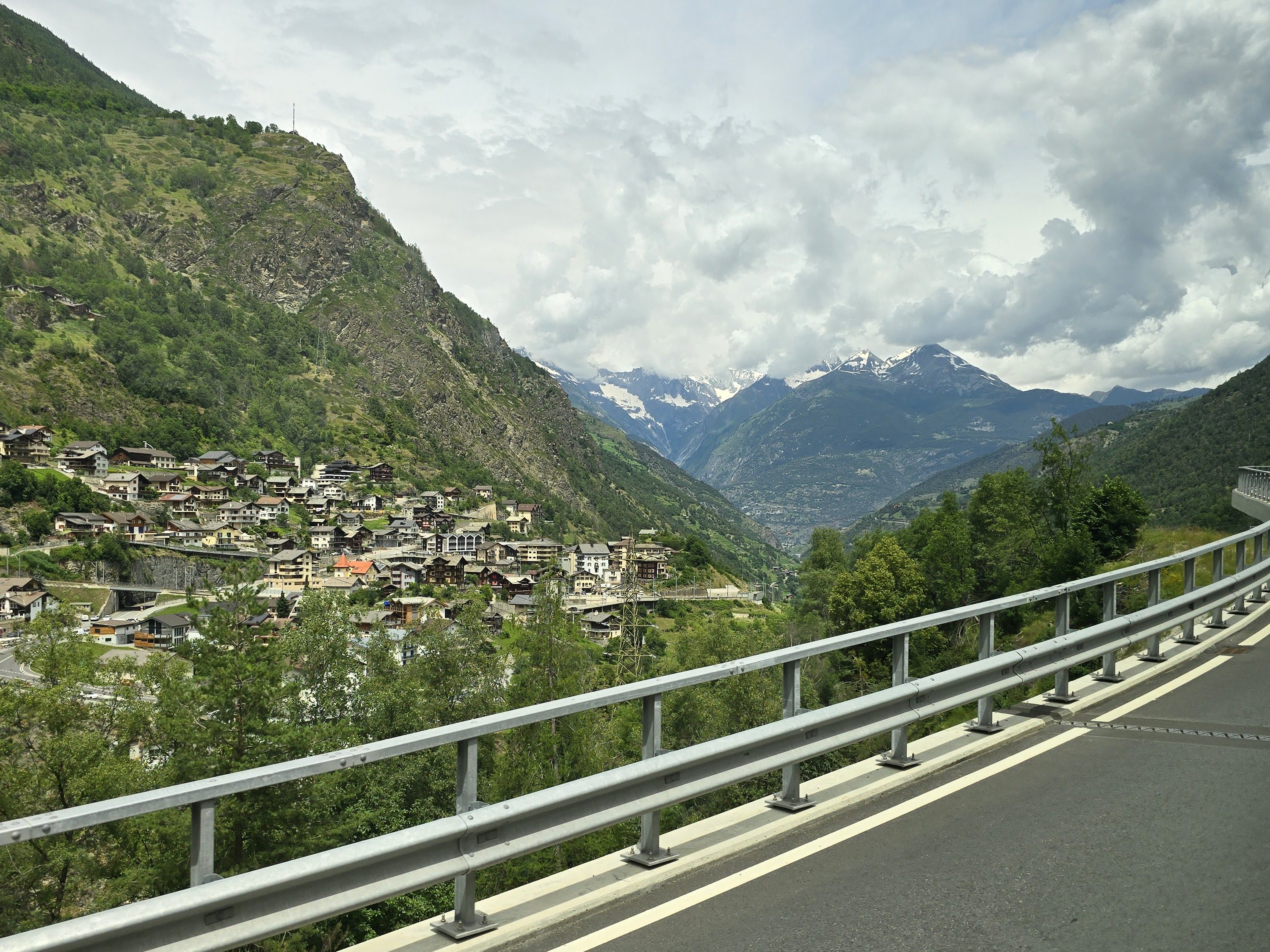 View of the Alps from the rail replacement bus!