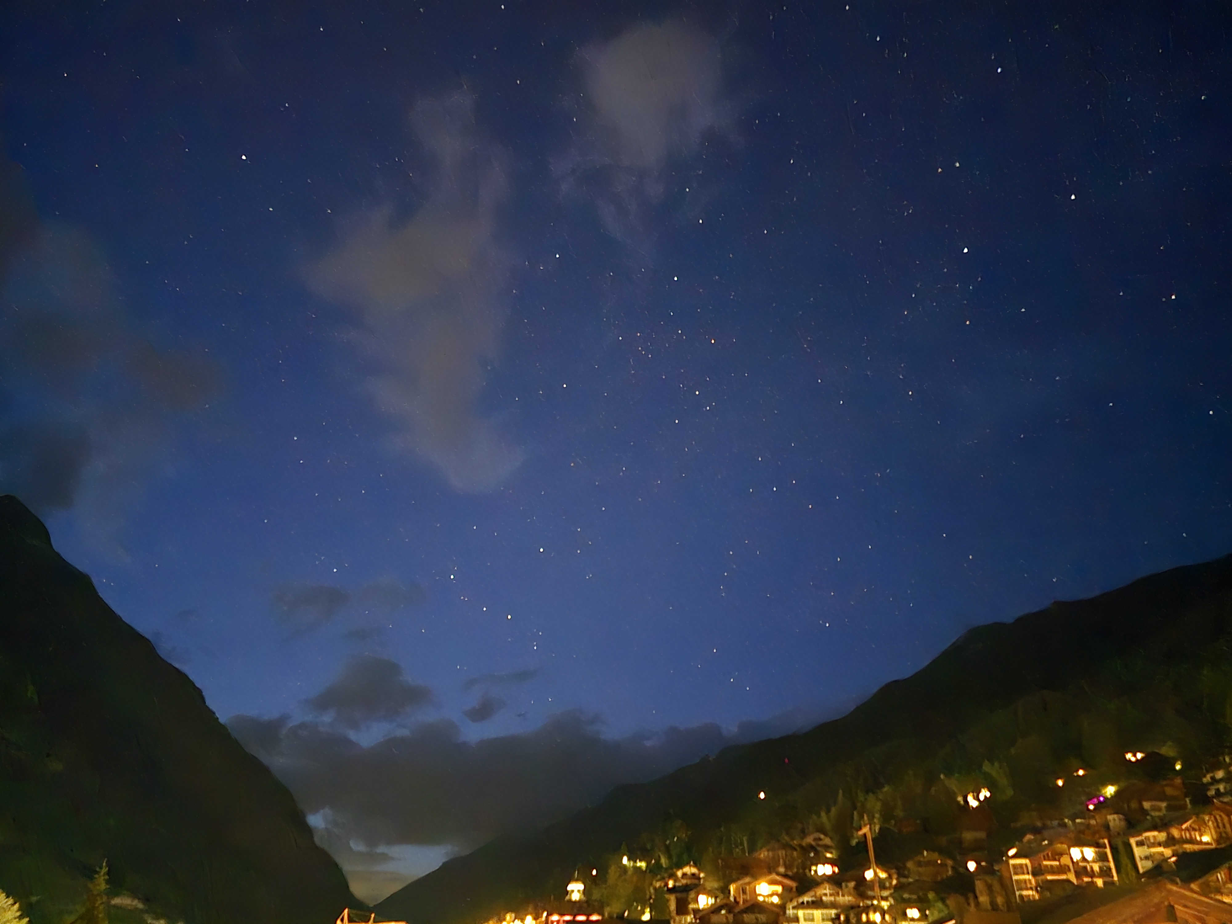 Night sky from our verandah in Zermatt