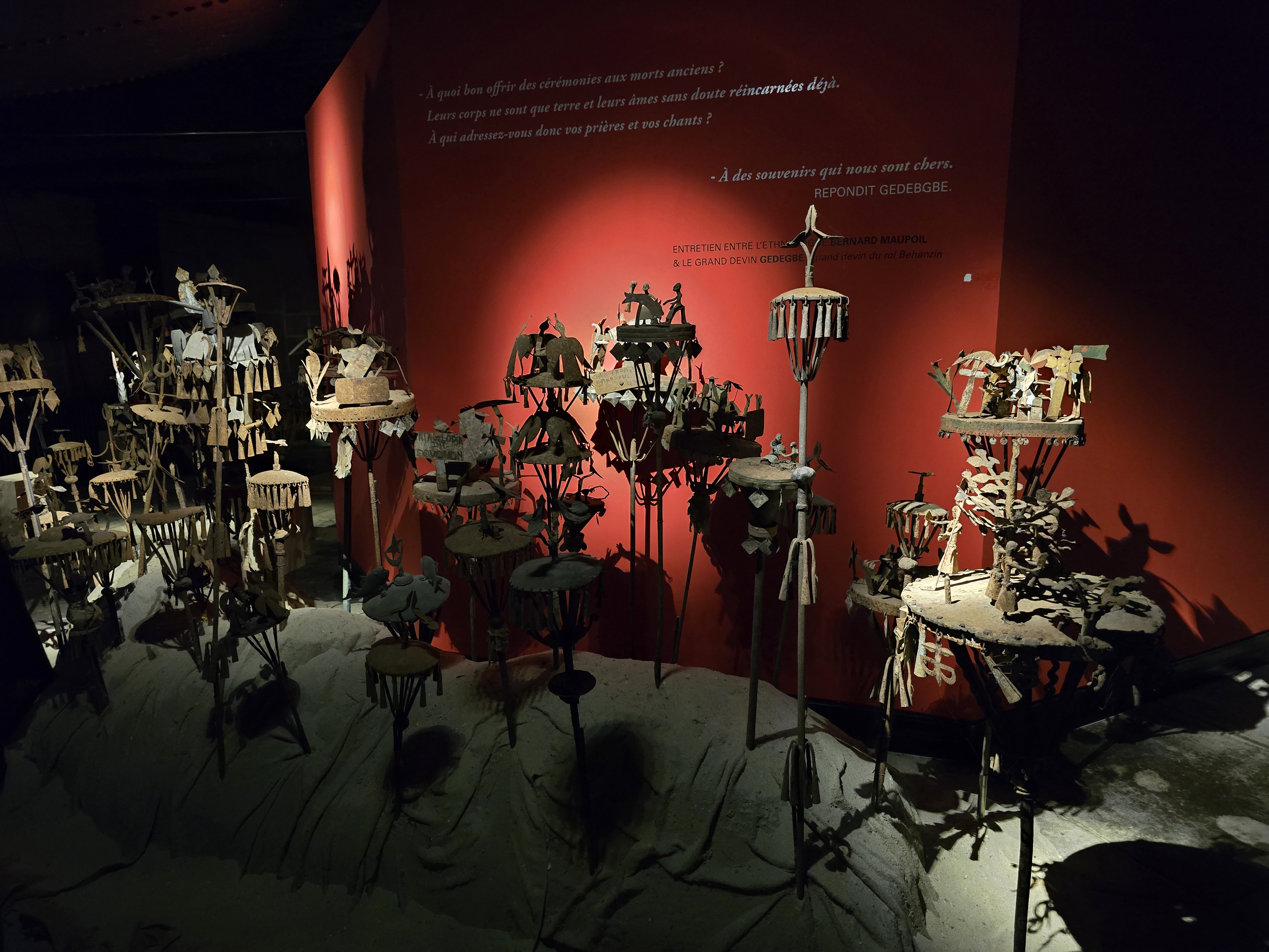 Objects from the Château Vodou, showing Asen which are made to honour the deceased