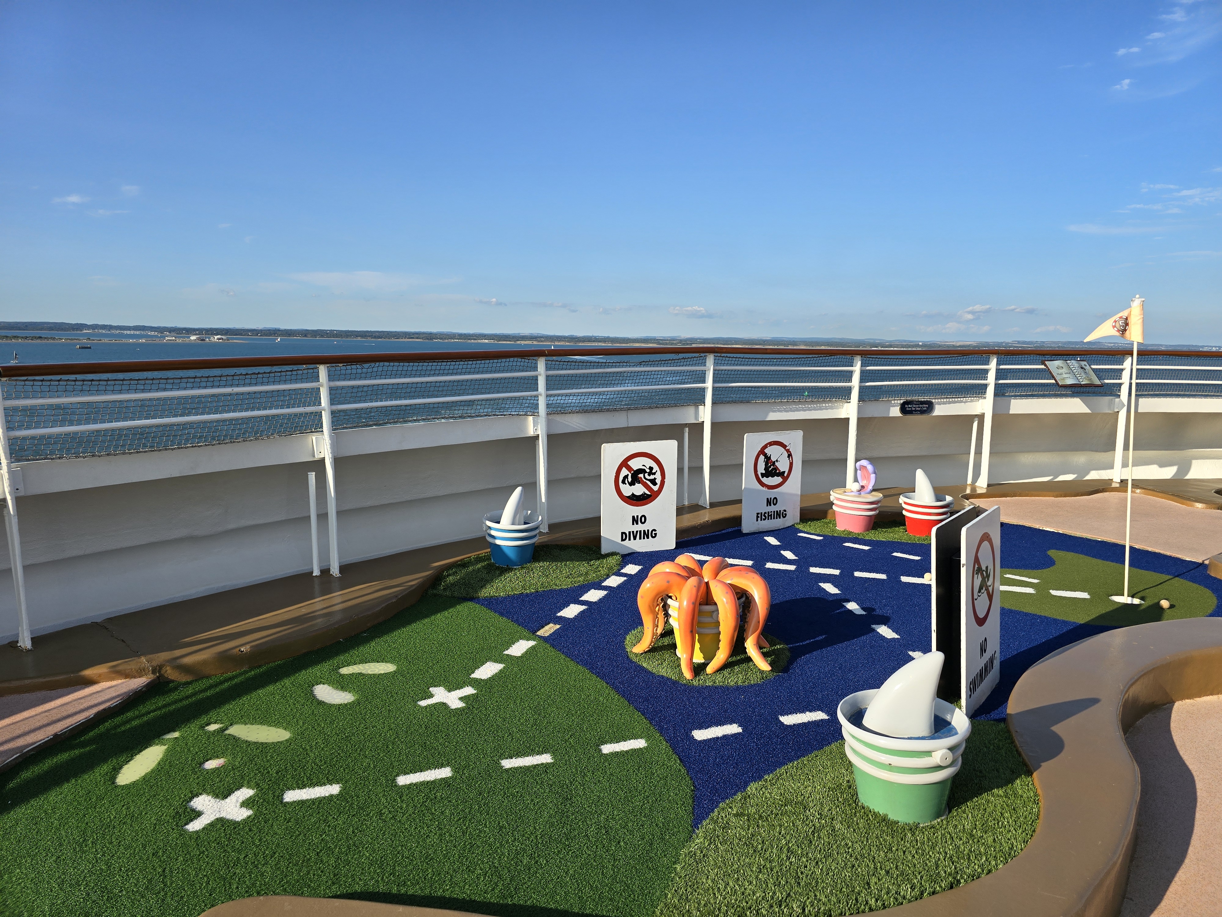 Goofy's mini-golf on deck 13 aft of the Disney Dream