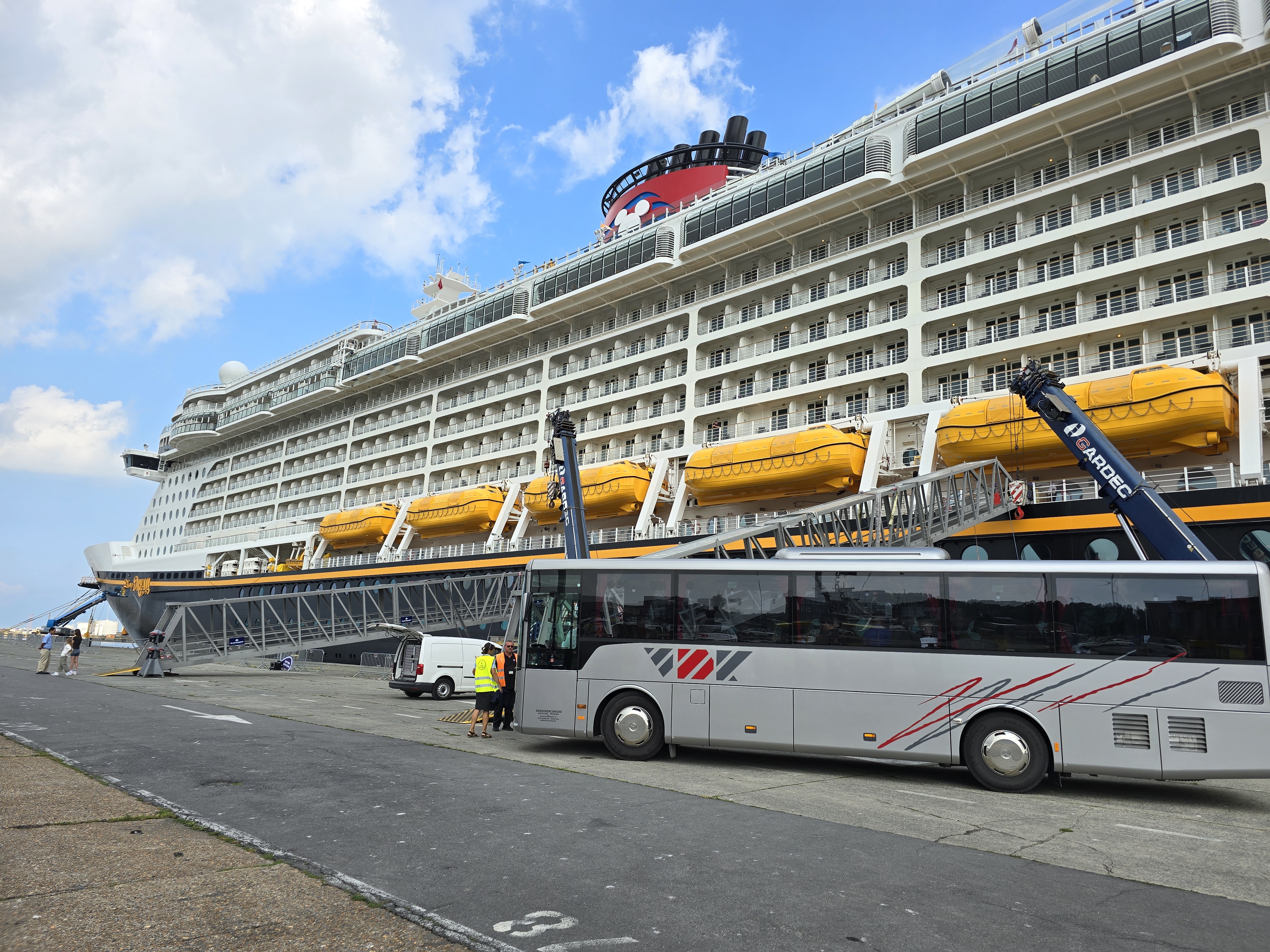 Disney Dream docked at Zeebrugge