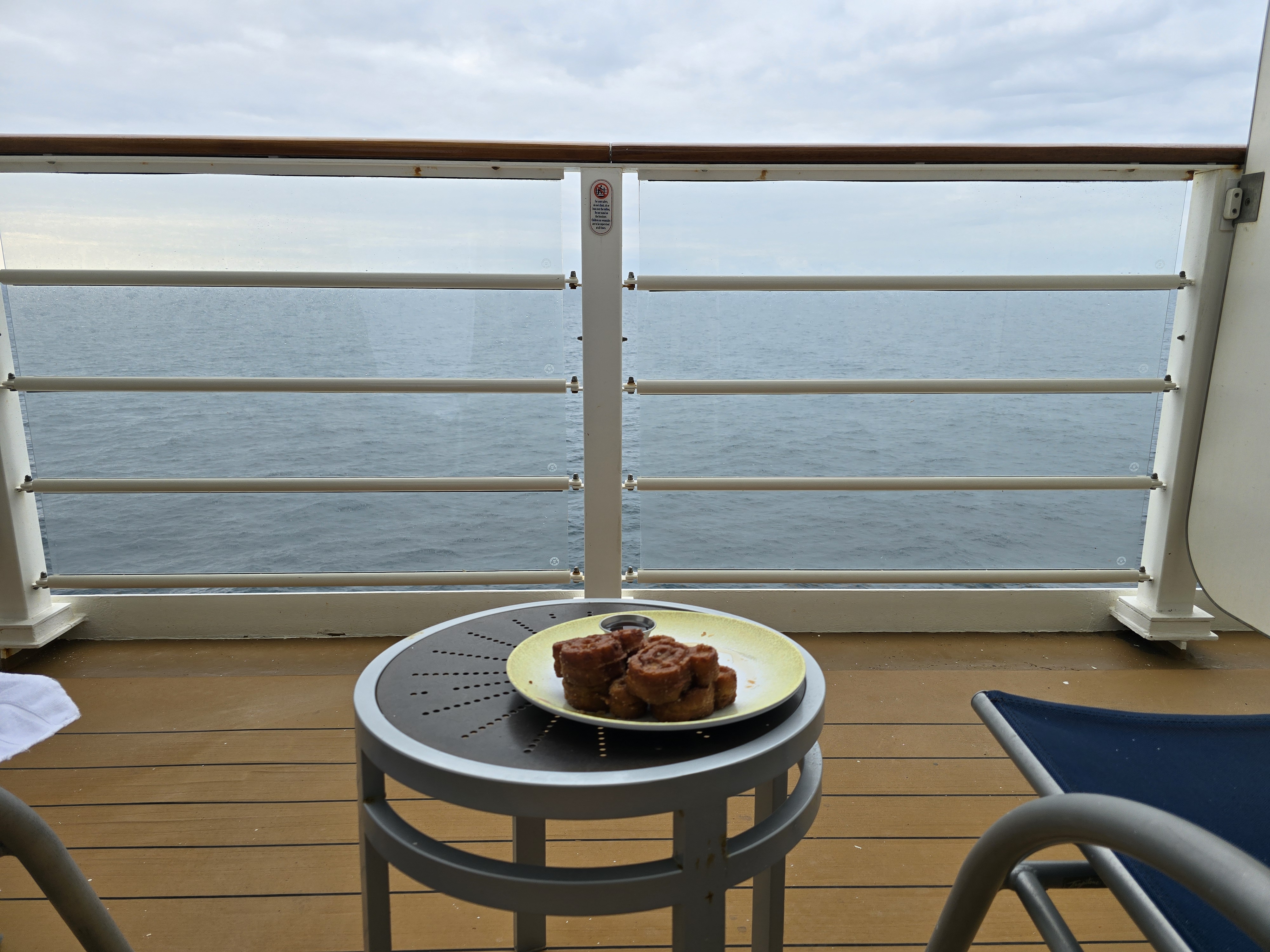 Mickey waffles on the verandah, on the Disney Dream.