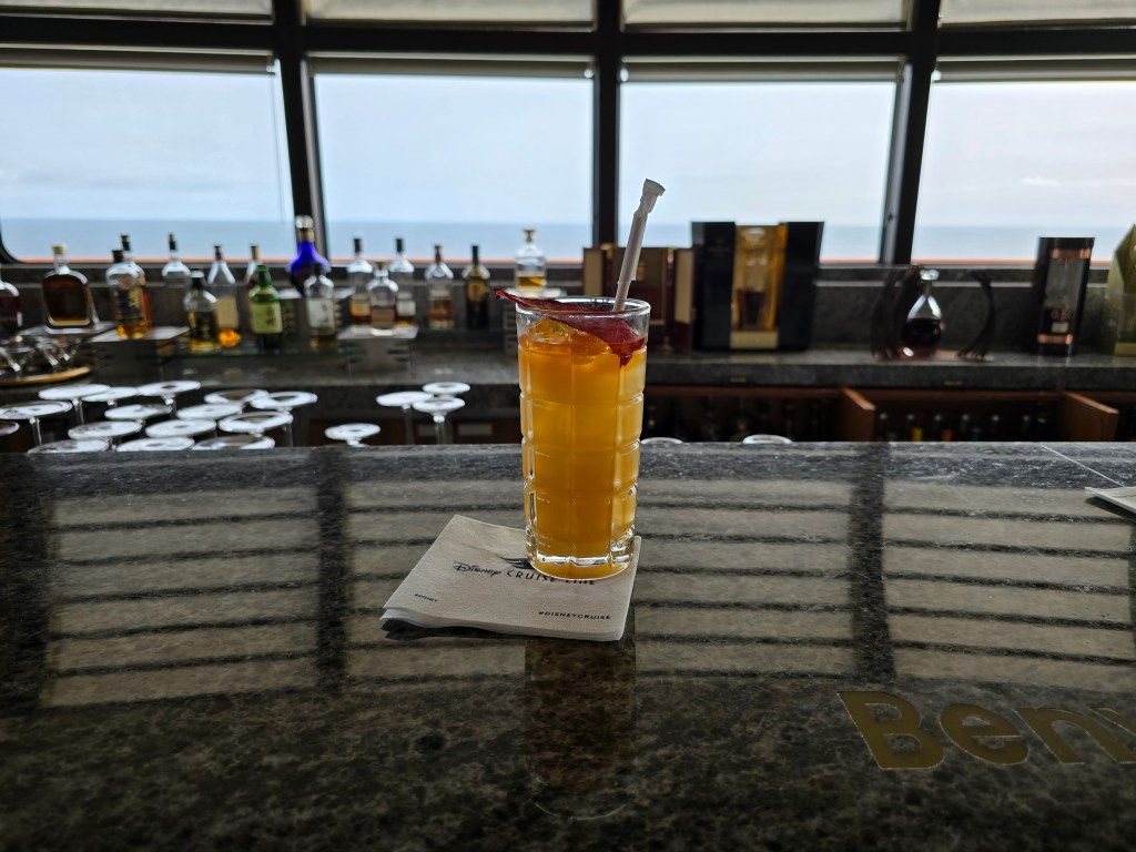 A Captain's Mai Tai at Meridian bar onboard the Disney Dream