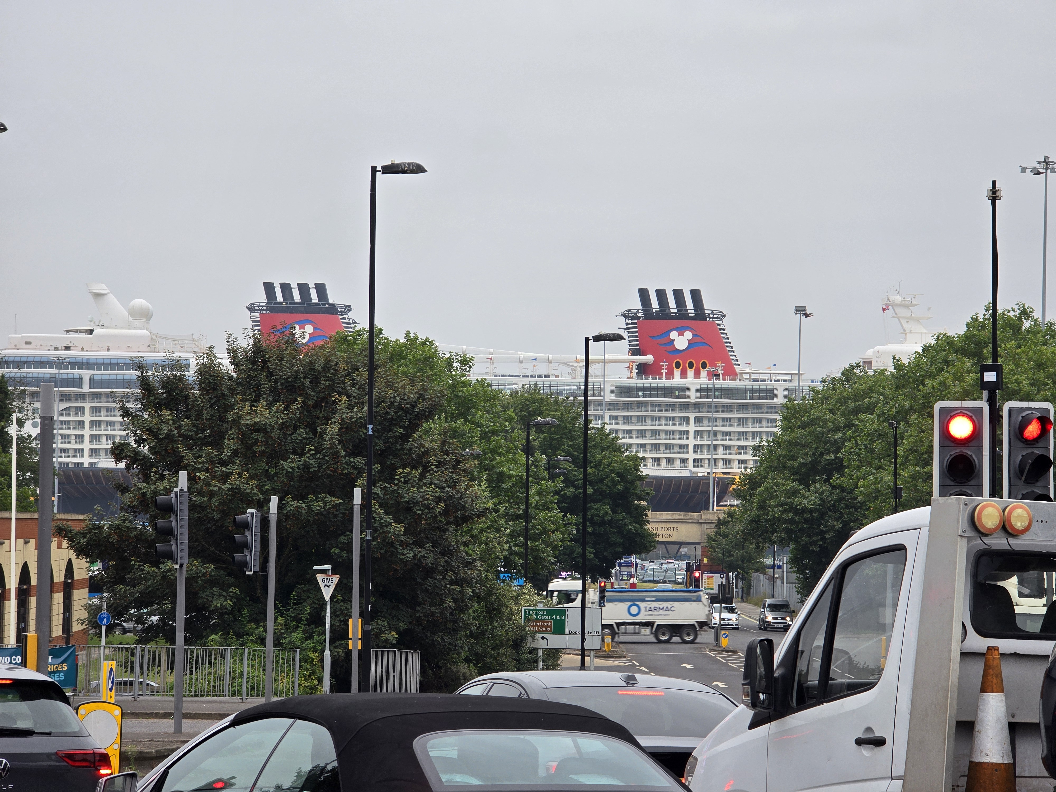 One last look at the Disney Dream from just outside Southampton train station.